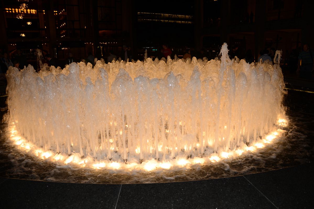 02-3 The Revson Fountain Illuminated At Night At Lincoln Center New York City